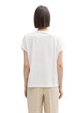 T-Shirt im Material-Mix whisper white