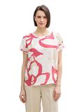 T-Shirt im Material-Mix whisper white