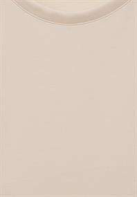 T-Shirt im Silk-Look smooth sand beige