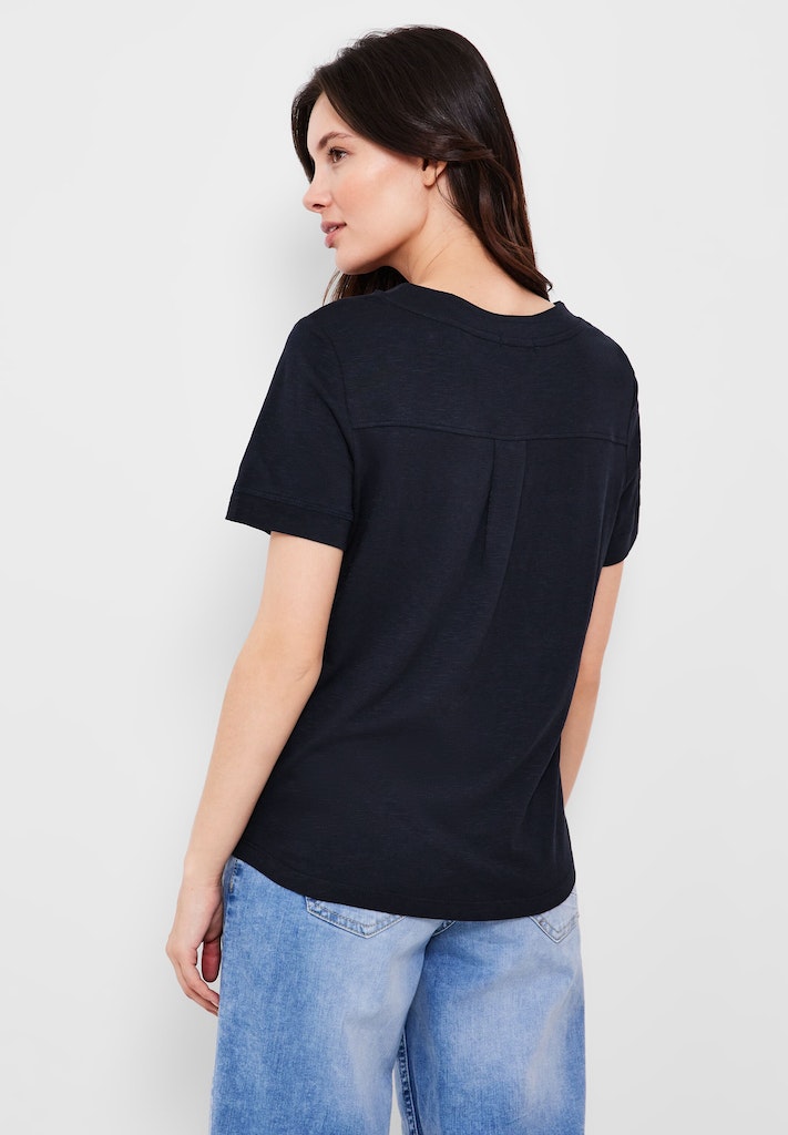 T-Shirt T-Shirt Damen Cecil marina im Tunikastyle bequem blue kaufen bei online