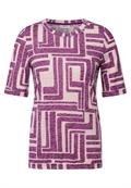 T-Shirt in Ausbrenner-Optik anemone pink