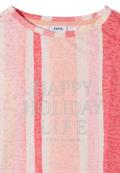 T-Shirt in Ausbrenner-Optik coral
