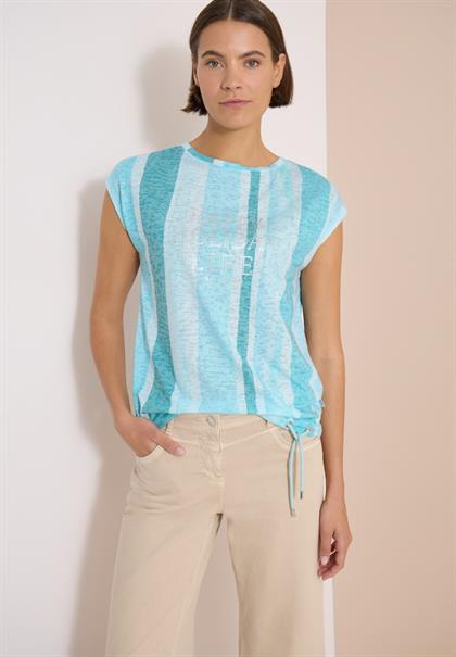 T-Shirt in Ausbrenner-Optik crystal mint