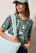 T-Shirt in Ausbrenner-Optik slate khaki