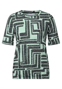 T-Shirt in Ausbrenner-Optik slate khaki