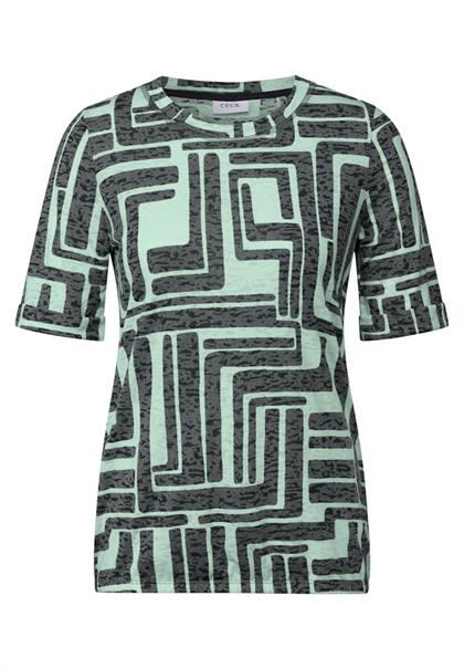 T-Shirt in Ausbrenner-Optik slate khaki