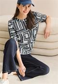 T-Shirt in Ausbrenner-Optik universal blue