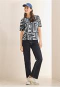 T-Shirt in Ausbrenner-Optik universal blue