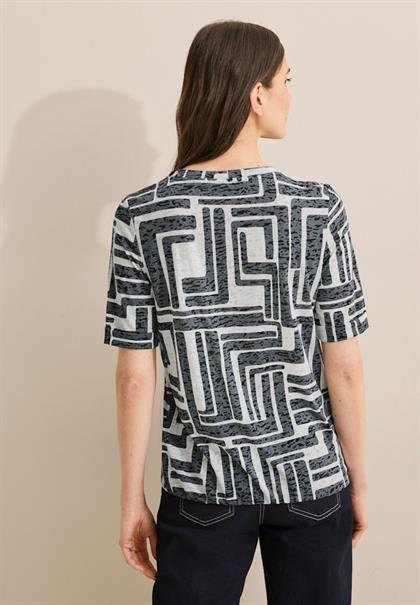 T-Shirt in Ausbrenner-Optik universal blue