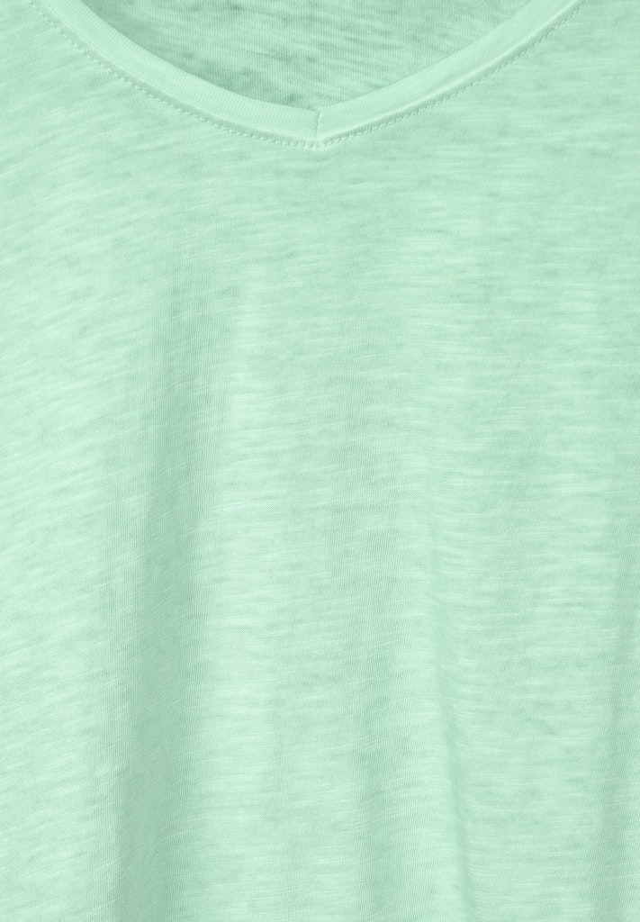 fresh green Damen gewaschener kaufen salvia T-Shirt bei bequem in Optik online Cecil T-Shirt