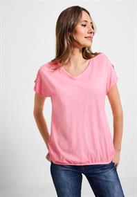 T-Shirt in gewaschener Optik soft neon pink