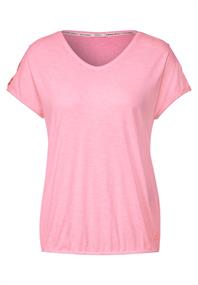 T-Shirt in gewaschener Optik soft neon pink