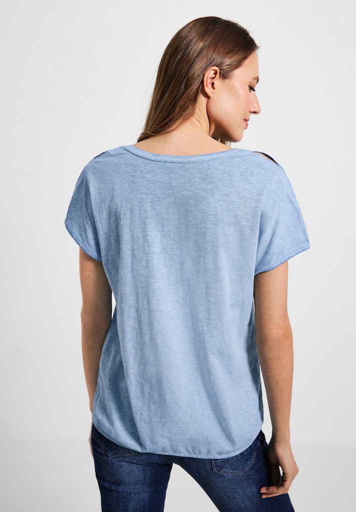 Cecil Damen T-Shirt T-Shirt bei in kaufen fresh green online Optik salvia bequem gewaschener