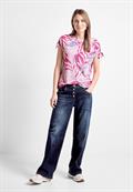 T-Shirt in Leinen Optik bloomy pink