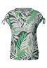 T-Shirt in Leinen Optik soft salvia green