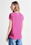 T-Shirt in Leinenoptik bloomy pink