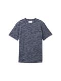 T-Shirt in Melange Optik foggy blue spacedye pique