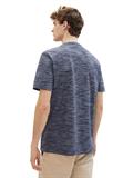 T-Shirt in Melange Optik foggy blue spacedye pique