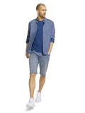 T-Shirt in Melange Optik mid blue nep inject melange