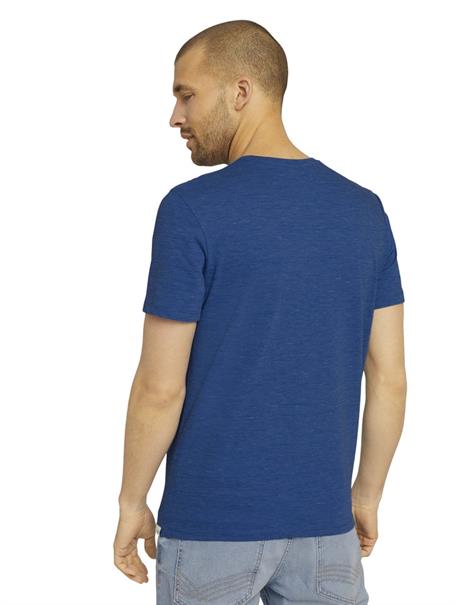T-Shirt in Melange Optik mid blue nep inject melange