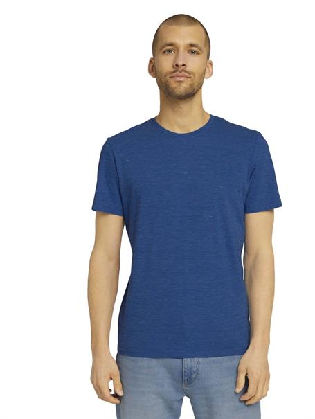 T-Shirt in Melange Optik mid blue nep inject melange