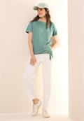 T-Shirt in Smok-Optik matcha green