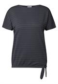 T-Shirt in Smok-Optik volcanic grey