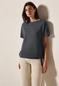 T-Shirt in Smok-Optik volcanic grey