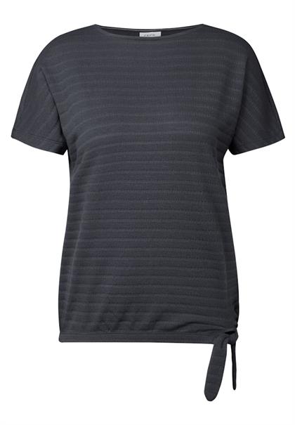 T-Shirt in Smok-Optik volcanic grey