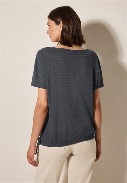 T-Shirt in Smok-Optik volcanic grey