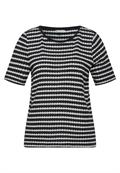 T-Shirt in Strickoptik black