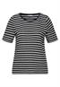 T-Shirt in Strickoptik black