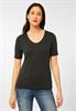 T-Shirt in Unifarbe bassy olive