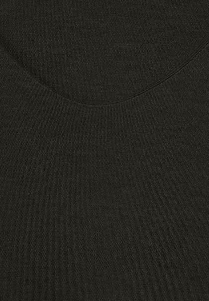 T-Shirt in Unifarbe bassy olive