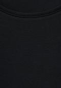 T-Shirt in Unifarbe black