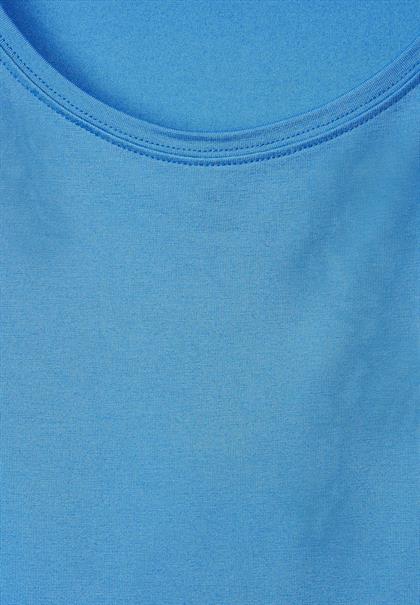 T-Shirt in Unifarbe blue bay