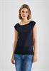 T-Shirt in Unifarbe deep blue