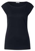 T-Shirt in Unifarbe deep blue