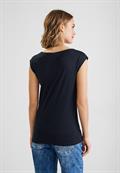 T-Shirt in Unifarbe deep blue