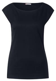 T-Shirt in Unifarbe deep blue