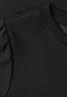 T-Shirt in Unifarbe mit Raffung black
