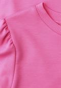 T-Shirt in Unifarbe mit Raffung simply pink