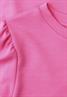 T-Shirt in Unifarbe mit Raffung simply pink