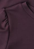 T-Shirt in Unifarbe mit Raffung very berry