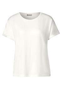 T-Shirt in Unifarbe off white