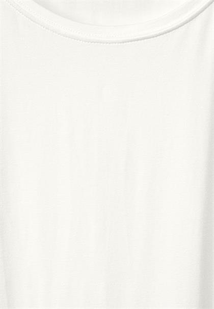 T-Shirt in Unifarbe off white