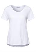 T-Shirt in Unifarbe white