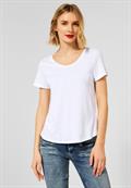 T-Shirt in Unifarbe white