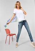T-Shirt in Unifarbe white