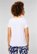 T-Shirt in Unifarbe white